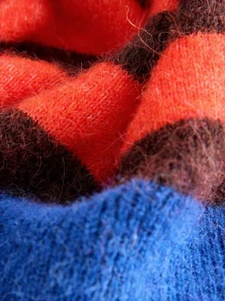 Next - Pull à col rond à manches longues en laine Rayures rouges/bleues multicolores New