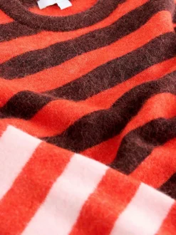 Next - Pull à col rond à manches longues en laine Rayures rouges/bleues multicolores New