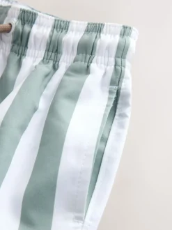Next Rayures vertes et blanches - Short de bain imprimé (3mths-7yrs) Online