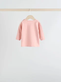 Next Rayure/slogan rose - Hauts bébé à manches longues Lot de 4 (0mois2ans) Online