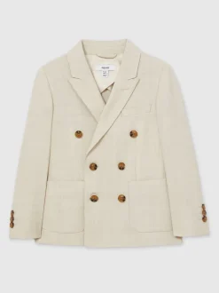 Reiss Belmont J Double boutonnage Textured Blazer With Wool New