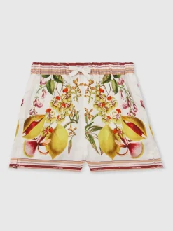 Reiss Sammie | Short NYBG en satin à imprimé floral Best