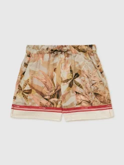 Reiss Sammie | Short NYBG en satin à imprimé floral Online