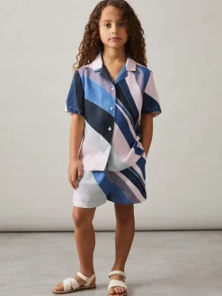 Reiss Tommi Chemises à col cubain imprimé Outlet