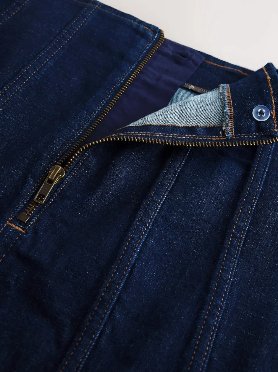 Next Rinçant denim - Jupe mi-longue à coutures Discount