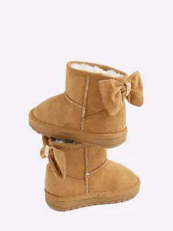 River Island Bottes doublées en suédette à nœud pour fille Outlet