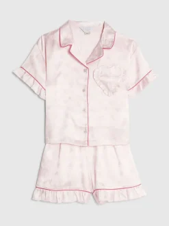River Island Ensemble chemise et pyjama court en satin fille Outlet