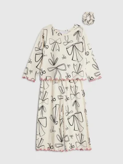 River Island Pyjama à manches longues monochrome avec nœud Best