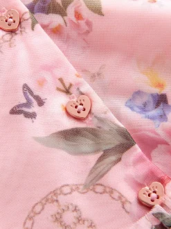 Baker by Ted Baker Robe à nœud à manches longues en maille fleurie