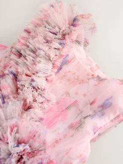 Baker by Ted Baker Robe à effet froissé en maille 3D et à épaules volantées Sale