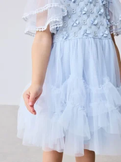 Baker by Ted Baker Robe bleue en maille brodée Clearance