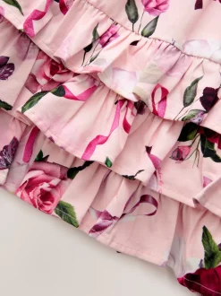 Baker by Ted Baker Robe rose en jersey à ourlet à volants fleuri Sale