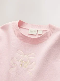 Baker by Ted Baker Robe rose en maille à ourlet en tulle Best