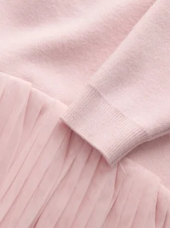 Baker by Ted Baker Robe rose en maille à ourlet en tulle Best