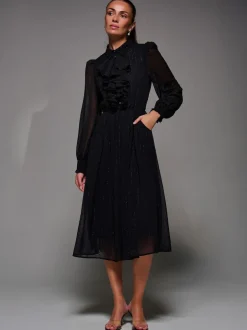 Jolie Moi Robe chemise en mousseline texturée à volants Best