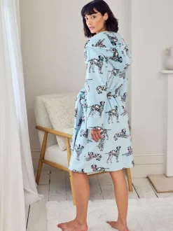 Chelsea Peers Robe de chambre en polaire à imprimé chiens dalmatien Online
