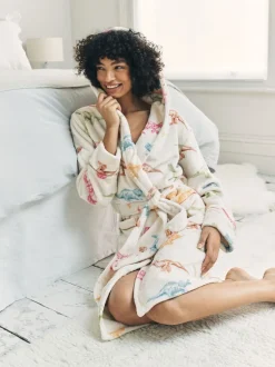Chelsea Peers Robe de chambre en polaire imprimé dinosaure Outlet