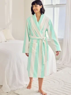 Chelsea Peers Robe de chambre rayée en coton éponge Clearance