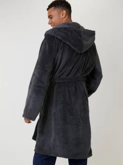 Loungeable Robe de chambre texturée à capuche pour homme Hot