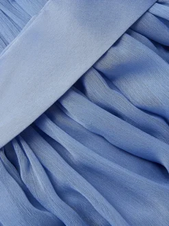 Monsoon Robe de demoiselle d’honneur Ava en mousseline à manches cape Hot