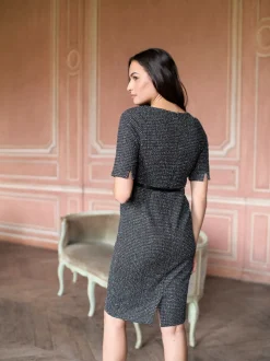 Seraphine Robe de grossesse A-Line en tweed extensible Discount