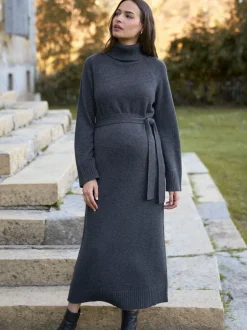 Seraphine Robe de grossesse 100% laine mérinos en maille Best