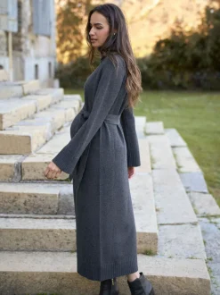 Seraphine Robe de grossesse 100% laine mérinos en maille Best