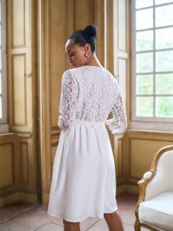 Seraphine Robe de Mariage Premium Dentelle Corsage Grossesse & Allaitement