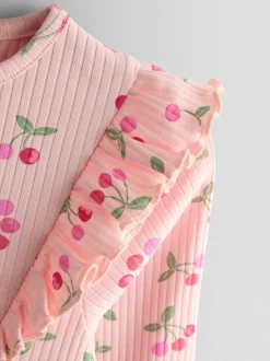 Jojo Maman Bébé Robe à manches longues à volants et cerises Sale