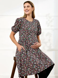 Jojo Maman Bébé Robe en jersey de maternité et d’allaitement double épaisseur