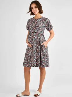 Jojo Maman Bébé Robe en jersey de maternité et d’allaitement double épaisseur