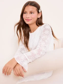Lipsy Robe en dentelle à fleurs pour ado (10-16ans) Hot