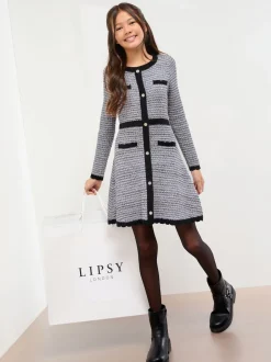 Lipsy Robe en maille boutonnée (5-16ans) Hot