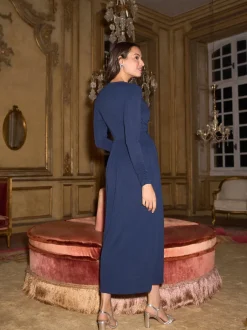 Seraphine Robe longue de Grossesse et d'Allaitement à encolure en cœur Discount