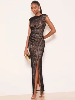 Lipsy Robe longue avec empiècement en dentelle Best