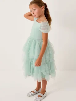 Monsoon Robe Scarlet en tulle à épaules dénudées Discount