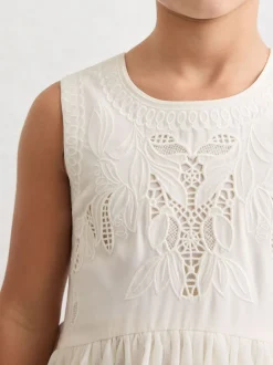 Reiss Robe Phoebe à jupe en tulle avec dentelle Outlet