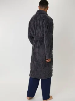 Loungeable Robes de chambre châle homme coupé en diamants Clearance