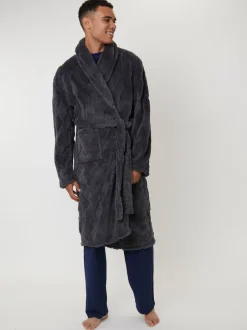 Loungeable Robes de chambre châle homme coupé en diamants Clearance