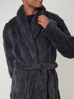 Loungeable Robes de chambre châle homme coupé en diamants Clearance