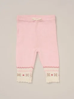 Rock-A-Bye Baby Boutique Rock a bye baby boutique Ensemble Cardigans et Pantalons Rose à Motif Fair Isle