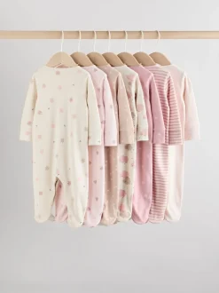 Next Rose - 7 Pack Baby Sleepsuits (0mths-3yrs) Discount