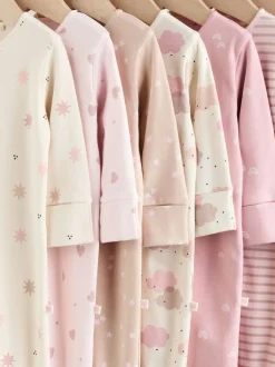 Next Rose - 7 Pack Baby Sleepsuits (0mths-3yrs) Discount