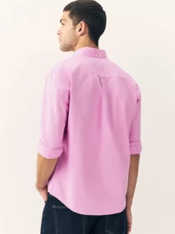 Next - Ajustement régulier - Chemise Oxford à manches longues Rose Online