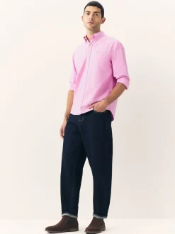 Next - Ajustement régulier - Chemise Oxford à manches longues Rose Online