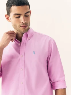 Next - Ajustement régulier - Chemise Oxford à manches longues Rose Online
