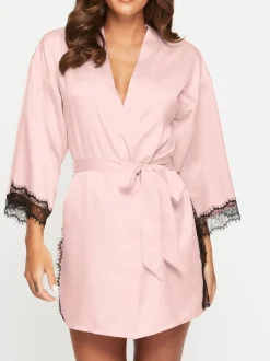 Ann Summers Rose - Satin Robe de chambre Cherryann Peignoirs Clearance
