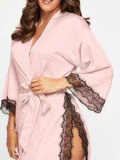 Ann Summers Rose - Satin Robe de chambre Cherryann Peignoirs Clearance