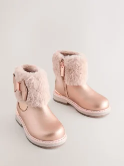 Baker by Ted Baker Rose - Bottes poignets en fausse fourrure avec nœud pour fille Online