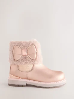 Baker by Ted Baker Rose - Bottes poignets en fausse fourrure avec nœud pour fille Online